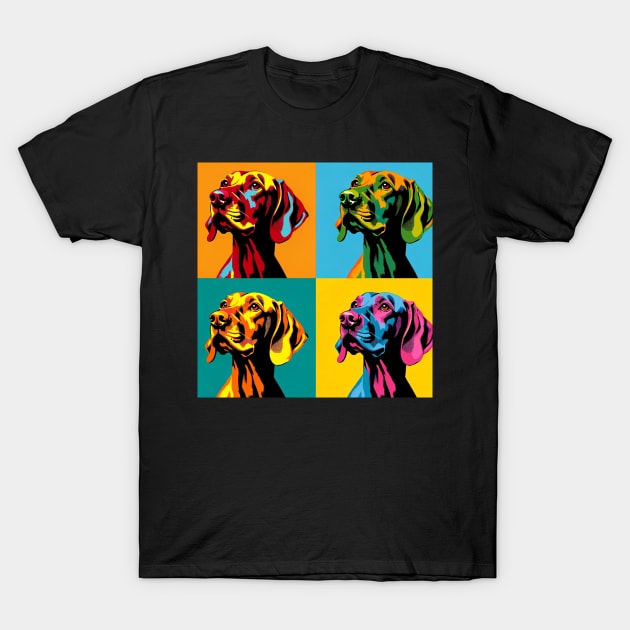 Vizsla Pop Art - Dog Lover Gifts T-Shirt by PawPopArt